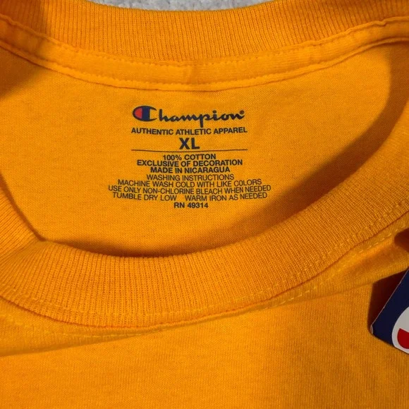 Champion MSJ Mount St. Joseph University Gold Tee Mens‎ XL Deadstock 2010s NWT - Picture 4 of 6
